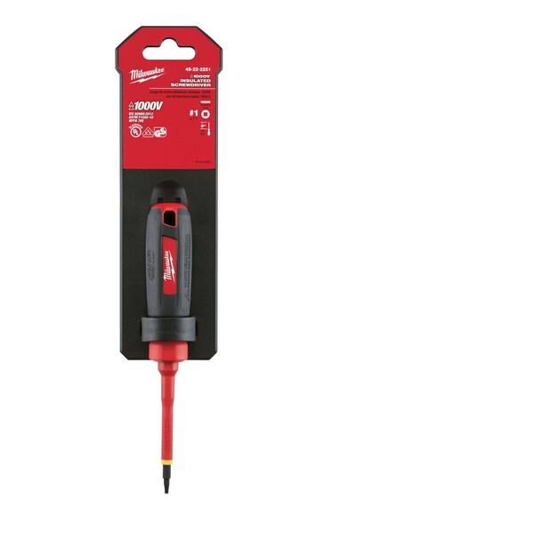 3 in. #1 Square 1000 Volt Insulated Screwdriver