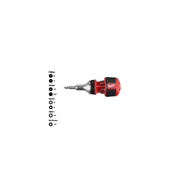 8-in-1 Compact Ratcheting Multi-bit Driver