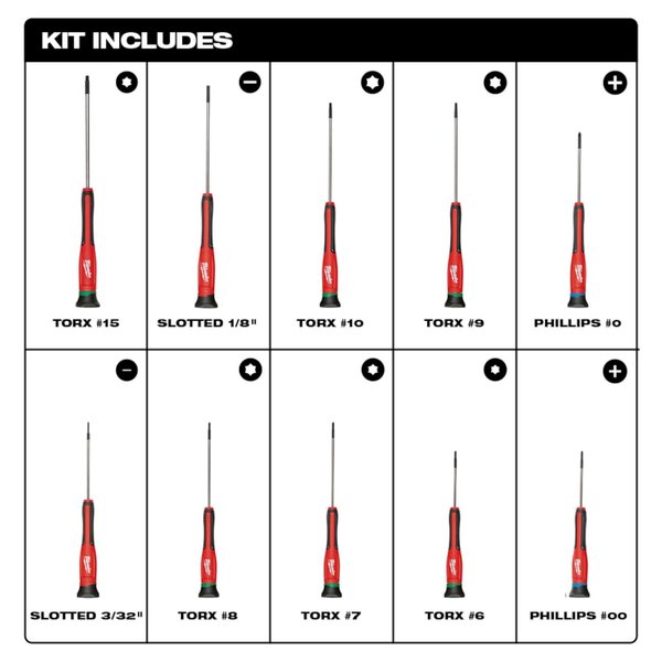 10 pc. Precision Screwdriver Set