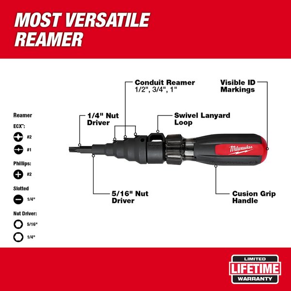7in1 Conduit Reamer with ECX Bit