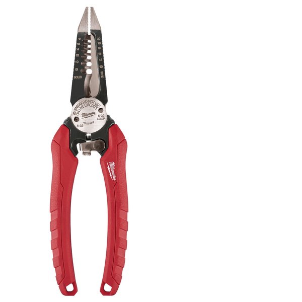 Wire Stripper, Overall Length 7 3/4 in, Capacity 20 to 10 AWG, Alloy Steel