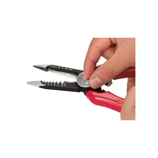 Wire Stripper, Overall Length 7 3/4 in, Capacity 20 to 10 AWG, Alloy Steel