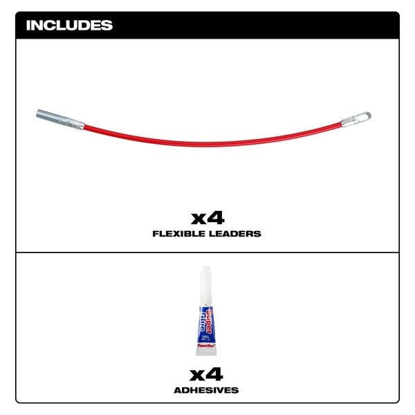 Replacement Flexible Metal Leader for Polyester Fish Tape (4 pk)