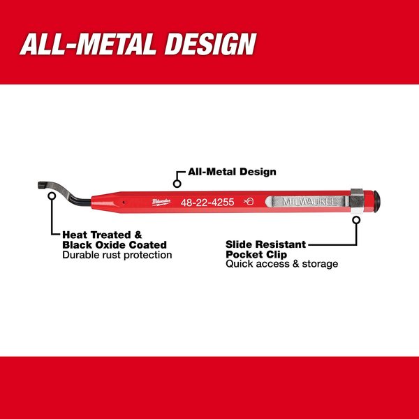 Reaming Pen, Heat Treated Blade, Metal, Black Oxide Coated