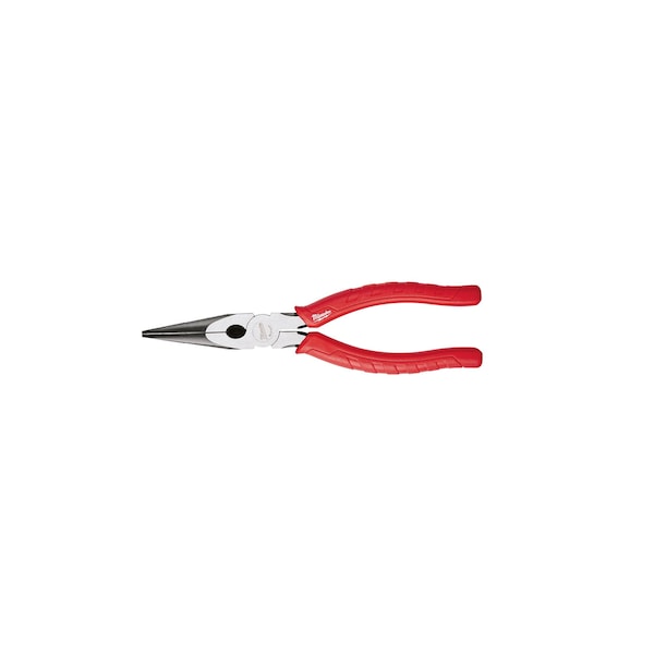 8 in Long Nose Plier, Side Cutter Comfort Grip Handle