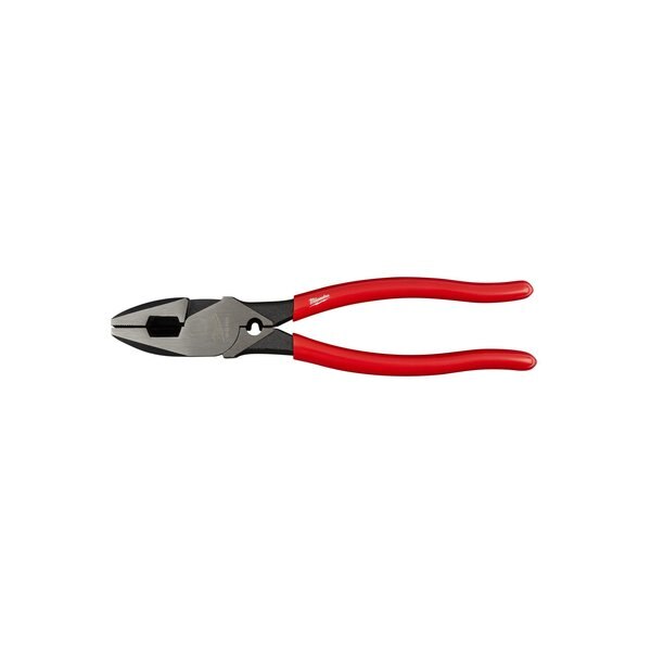9 in Linemans Plier High Leverage w/ Wire Crimper, Steel