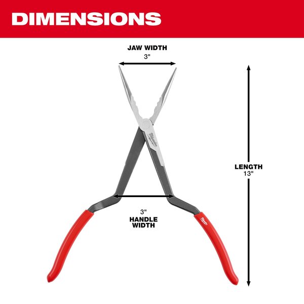 13 in. Long Reach 45-Degree Nose Pliers