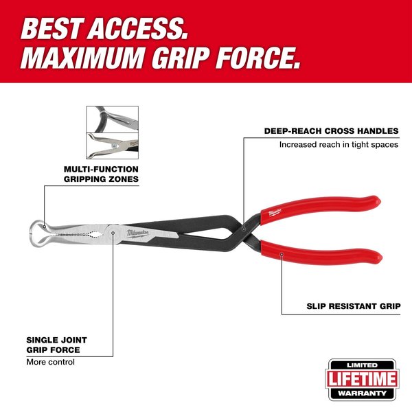 13 in. Long Reach 5/16 in. Hose Grip Pliers