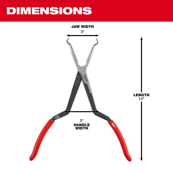 13 in. Long Reach 5/16 in. Hose Grip Pliers