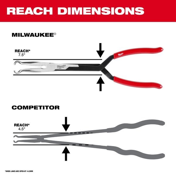 13 in. Long Reach 1/2 in. Hose Grip Pliers