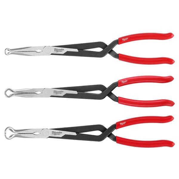3 pc. Long Reach Hose Grip Pliers Set