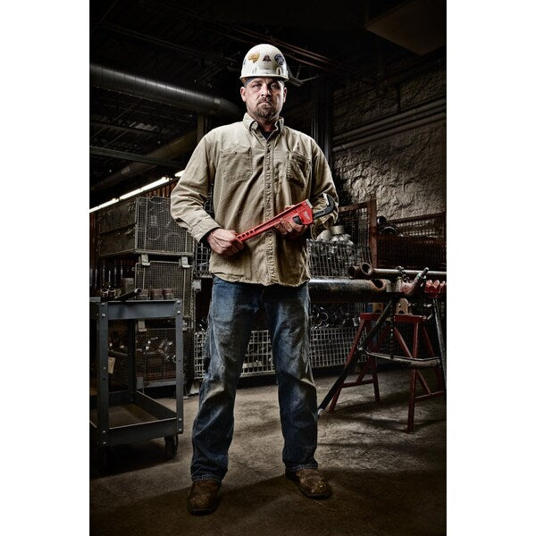 18 in L 2 1/2 in Cap. Alloy Steel Straight Pipe Wrench