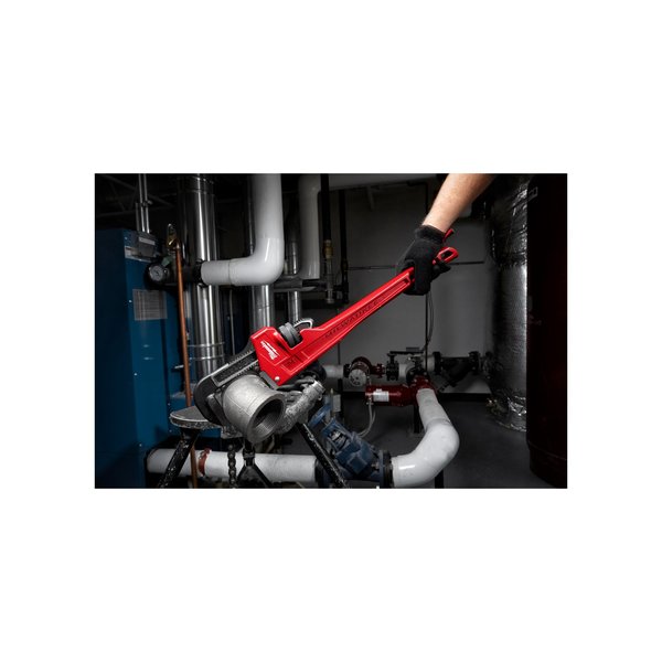 24 in L 3 in Cap. Cast Iron Straight Pipe Wrench