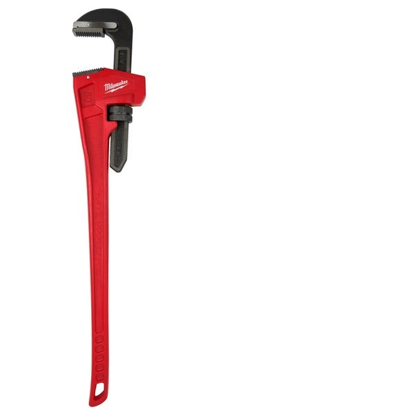 48 in L 8 in Cap. Cast Iron Straight Pipe Wrench