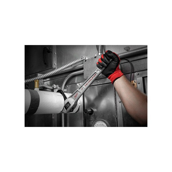 18 in L 2 in Cap. Aluminum Offset Pipe Wrench
