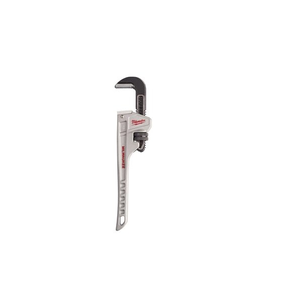 10 in L 1 1/2 in Cap. Aluminum Straight Pipe Wrench