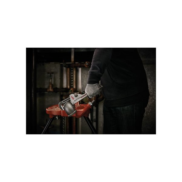 10 in L 1 1/2 in Cap. Aluminum Straight Pipe Wrench