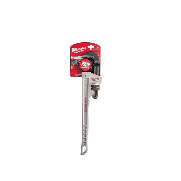 18 in L 2 1/2 in Cap. Aluminum Straight Pipe Wrench