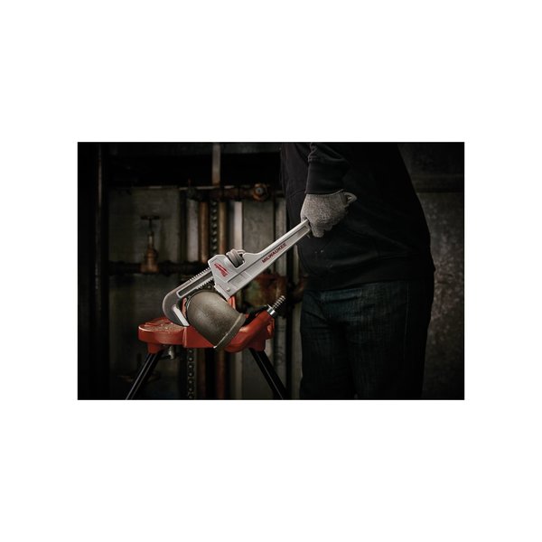 18 in L 2 1/2 in Cap. Aluminum Straight Pipe Wrench