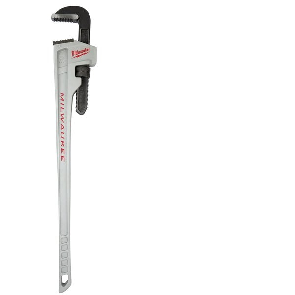 48 in L 6 in Cap. Aluminum Straight Pipe Wrench