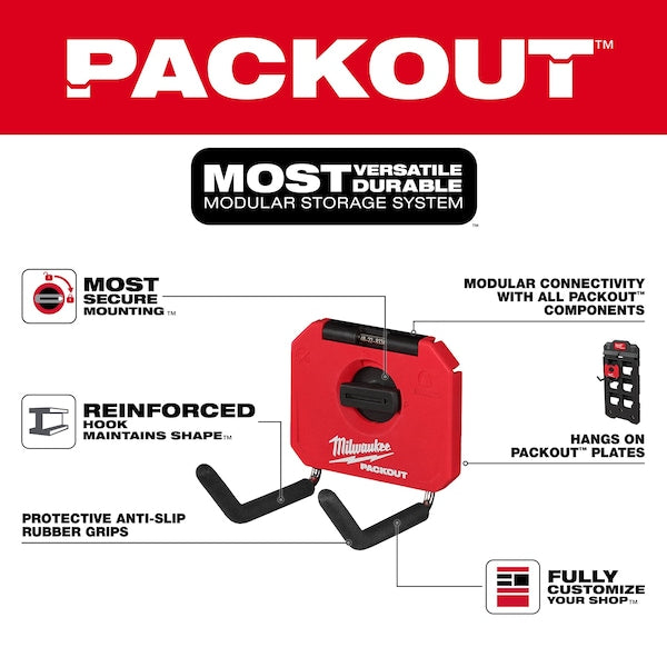 4 in. Straight Hook for PACKOUT Wall-Mounted Storage