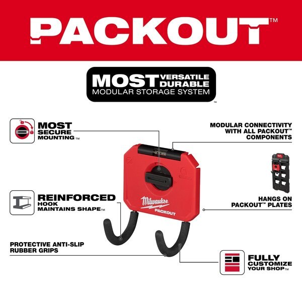 3 in. Curved Hook for PACKOUT Wall-Mounted Storage