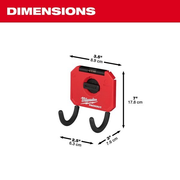 3 in. Curved Hook for PACKOUT Wall-Mounted Storage