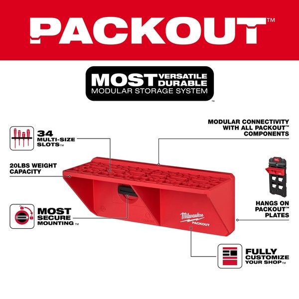 Screwdriver Rack for PACKOUT Wall-Mounted Storage