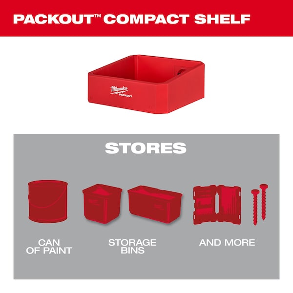 Compact Shelf for PACKOUT Wall-Mounted Storage