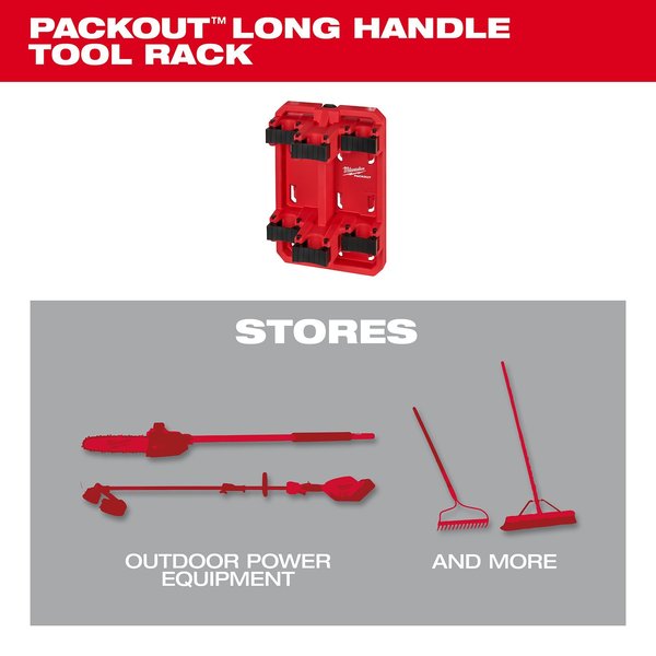 Long Handle Tool Rack for PACKOUT Wall-Mounted Storage