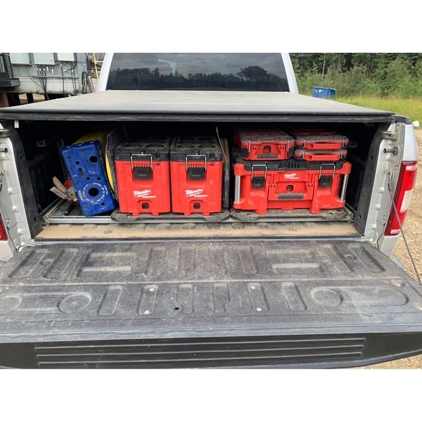 PACKOUT Tool Case, 10 Compartments, 16-3/8 in W x 16-1/4 in D x 2-1/2 in H, Red