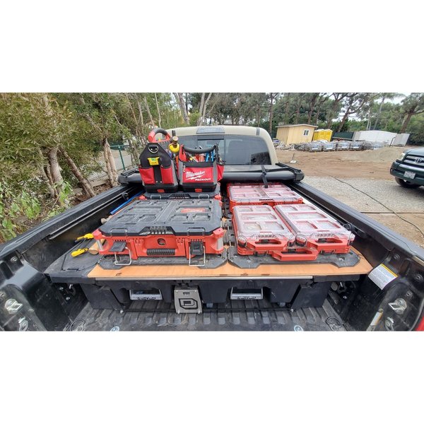 PACKOUT Tool Case, 10 Compartments, 16-3/8 in W x 16-1/4 in D x 2-1/2 in H, Red