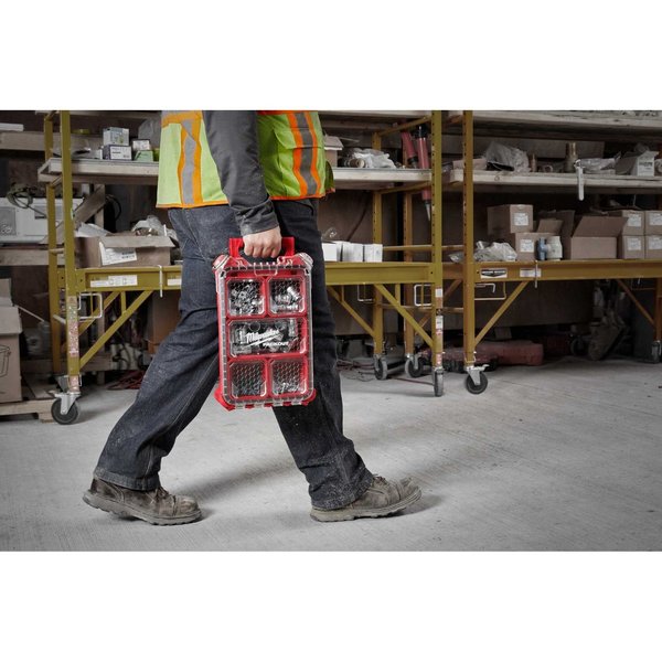 Tool Backpack , 1680D Ballistic Polyester , 48 Pockets, Red/Black ,