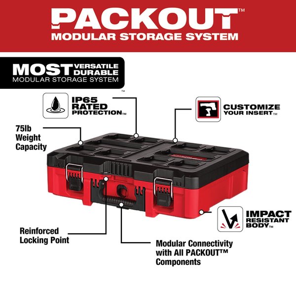 PACKOUT  Tool Case W/ Customizable Insert