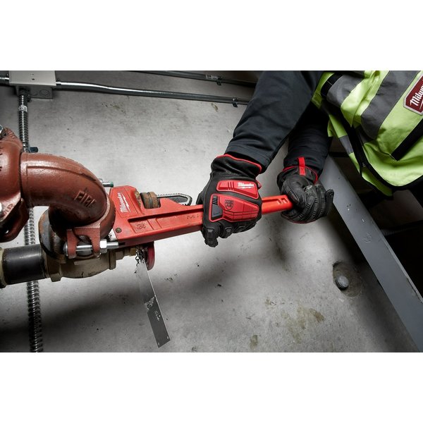 Work Gloves, Color Black/Red, 8 1/4