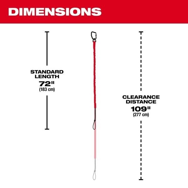 10 lb. 72 in. Extended Reach Locking Tool Lanyard