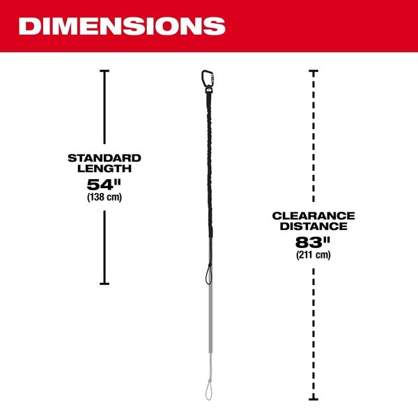 15 lb. 54 in. Extended Reach Locking Tool Lanyard