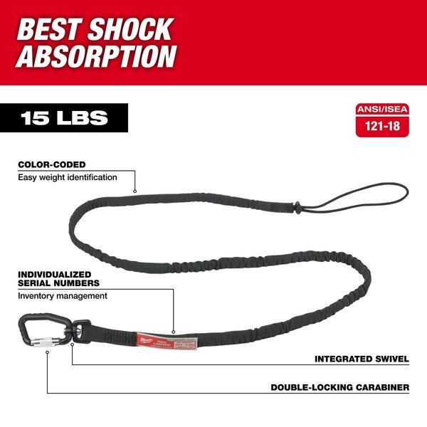 15 lb. 72 in. Extended Reach Locking Tool Lanyard