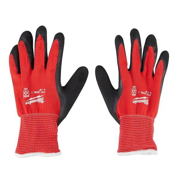 Level 1 Cut Resistant Latex Dipped Insulated Winter Gloves - X-Large (12 pair)