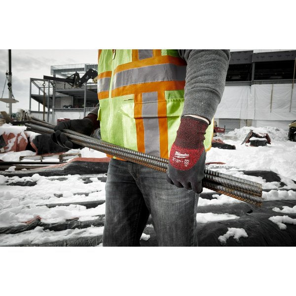Level 3 Cut Resistant Latex Dipped Insulated Winter Gloves - Medium (12 pair)