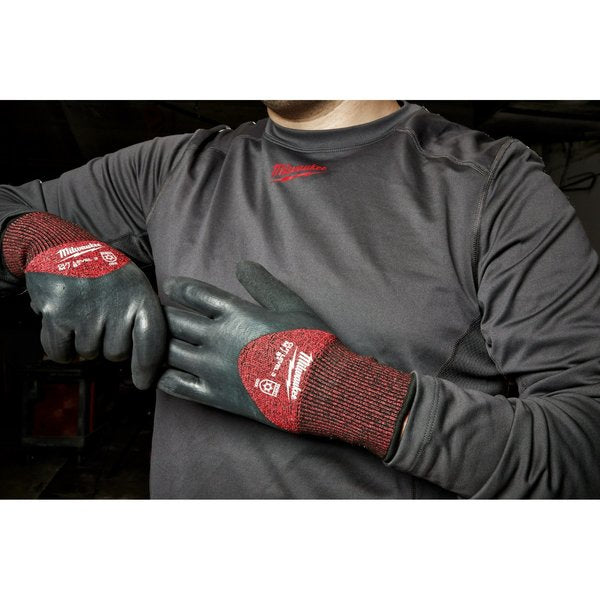 Level 3 Cut Resistant Latex Dipped Insulated Winter Gloves - Medium (12 pair)