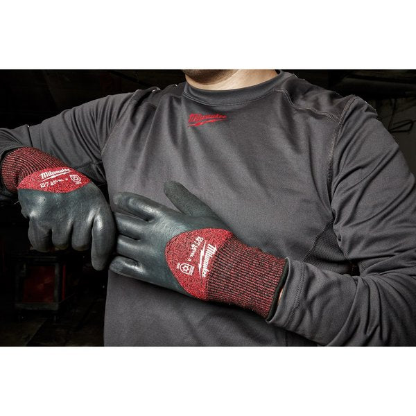 Level 3 Cut Resistant Latex Dipped Insulated Winter Gloves - Medium