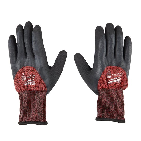 Level 3 Cut Resistant Latex Dipped Insulated Winter Gloves - Medium