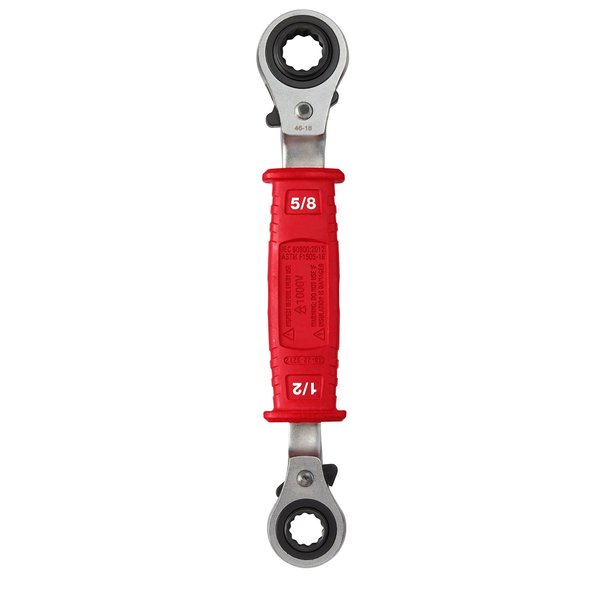 Linemanâs 4in1 Insulated Ratcheting Box Wrench