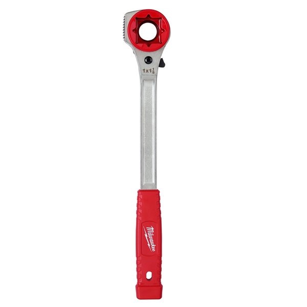 Lineman's High Leverage Ratcheting Wrench with Milled Strike Face