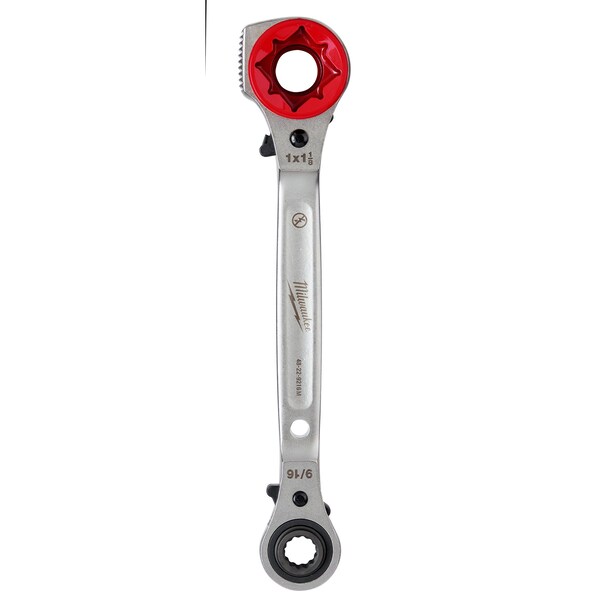 Lineman's 5in1 Ratcheting Wrench with Milled Strike Face