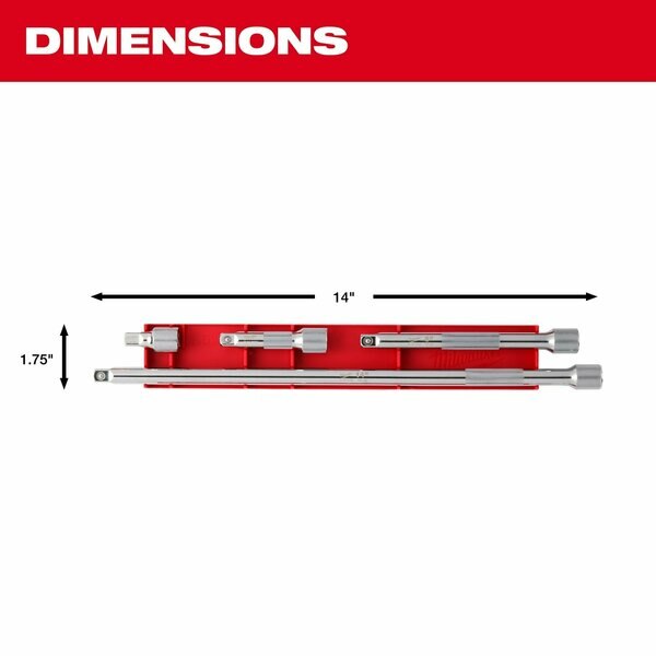4 pc. 3/8 in. Drive Extension Set