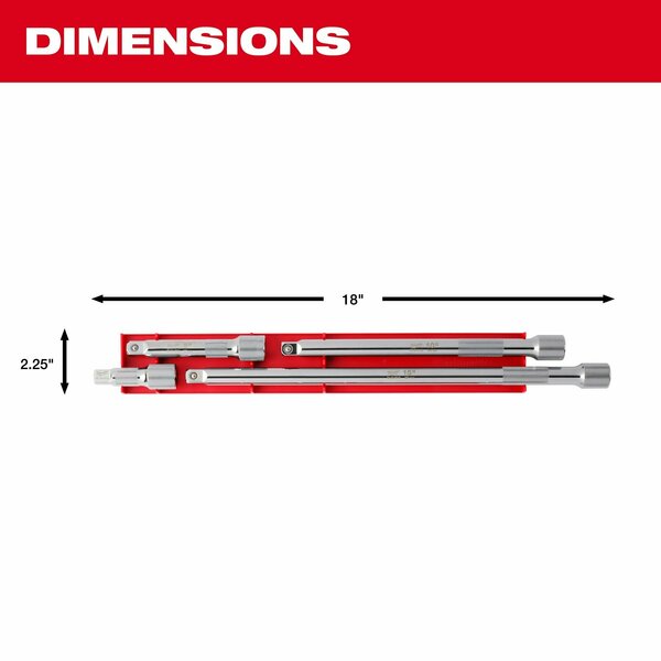 4 pc. 1/2 in. Drive Extension Set