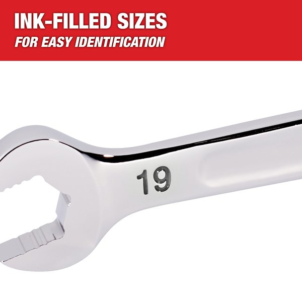 Metric Ratcheting Combination Wrench Set, 7-Piece