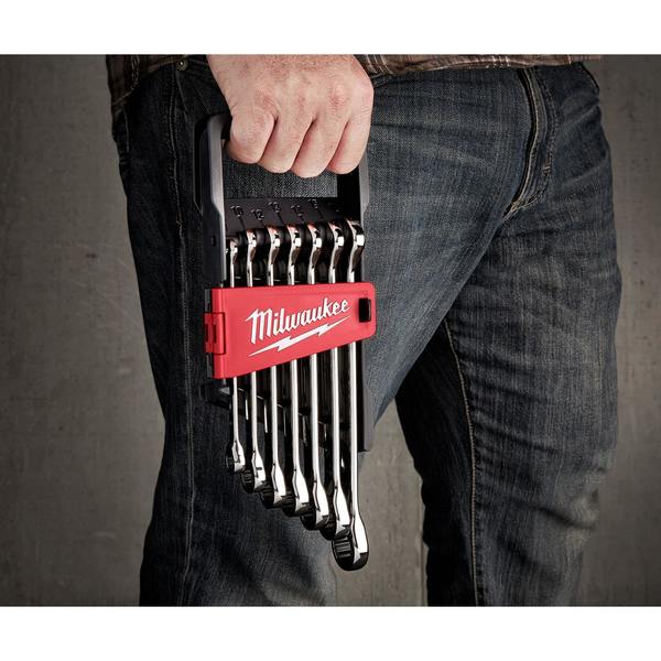 Metric Ratcheting Combination Wrench Set, 7-Piece